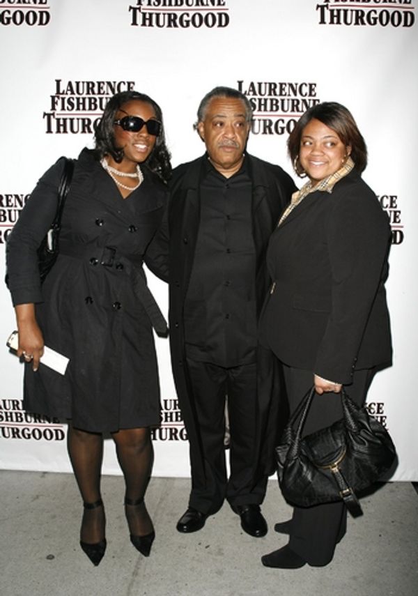 Al Sharpton with daughters Dominque and Ashley Photo
