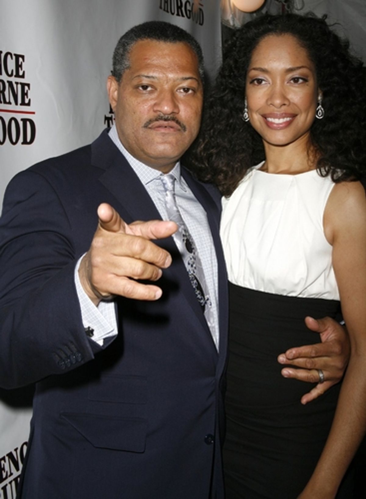 Laurence Fishburne and Gina Torrez at 