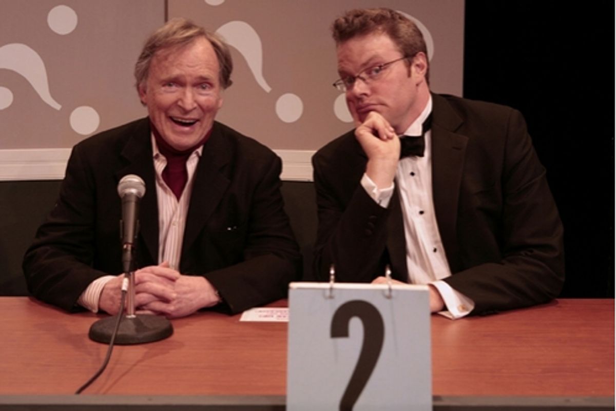 Mystery guest Dick Cavett with host J. Keith Van Straaten
 at 