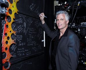 Patrick Cassidy signs the Celebrity Wall Photo