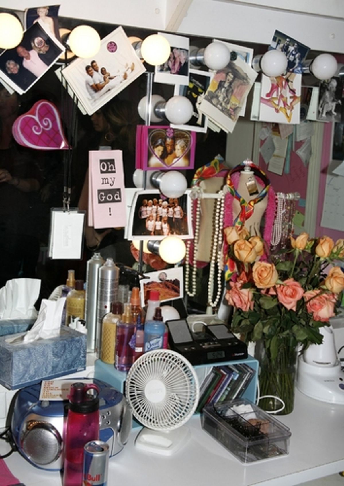 Laura Bell Bundy's dressing room at Legally Blonde
 at 