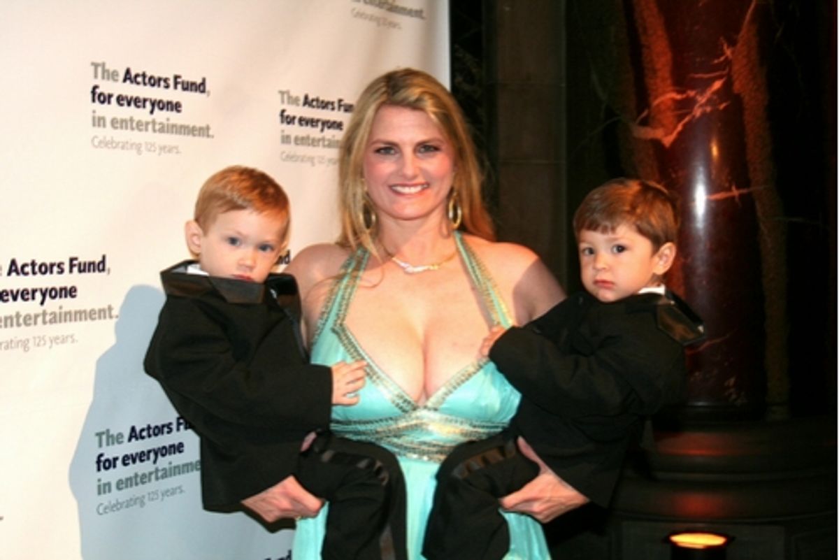 Bonnie Comley with her adorable boys Lenny and Frankie at 