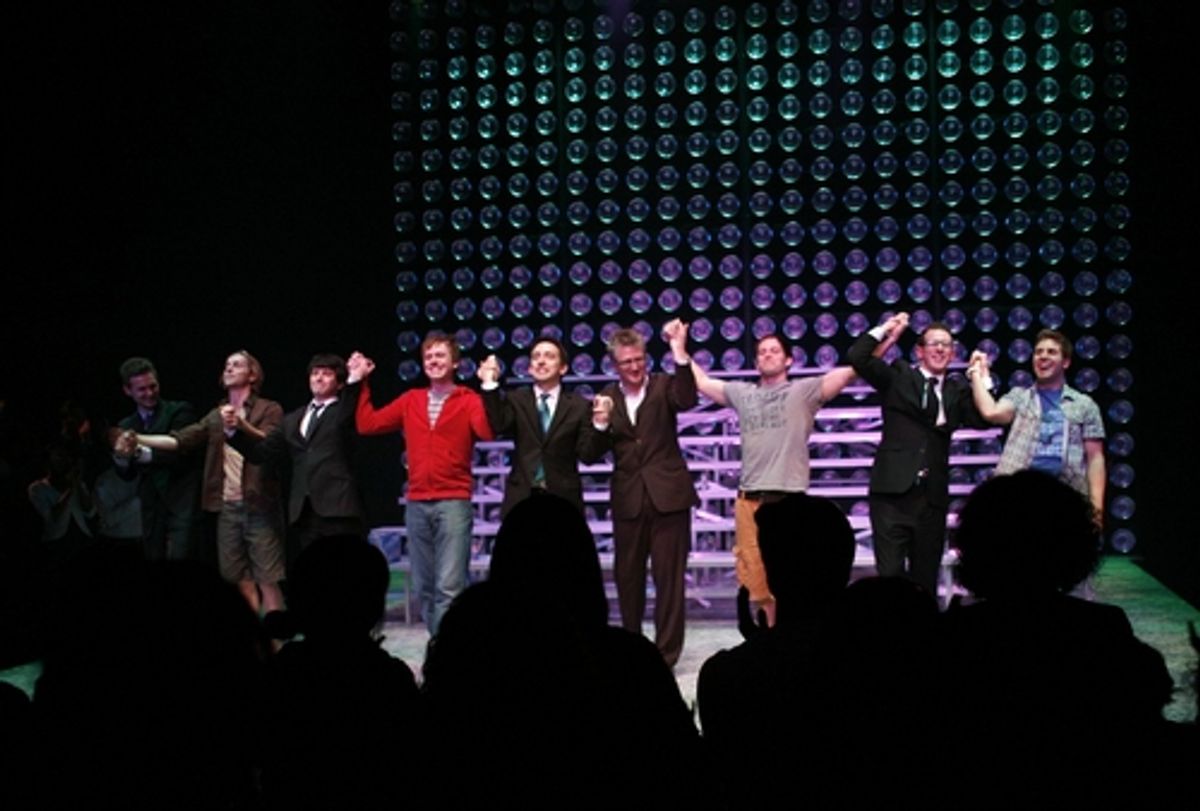 
Adam Halpin, Steve Booth, Andrew C. Call, and Jesse JP Johnson with Nick Blaemire, James Gardiner, and Eric Schaeffer  at 