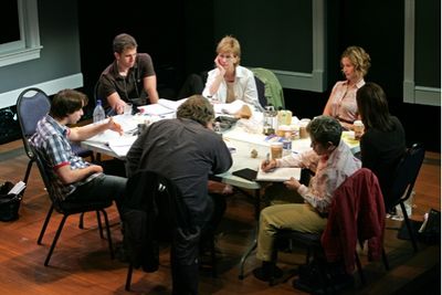 (l. to r.) Bradford Anderson, Alex Lubischer, Graham Beckel, Kathy Baker, Lue Morgan  Photo