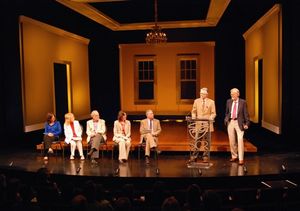 South Coast Repertory founders, David Emmes and Martin Benson (center), receive the M Photo