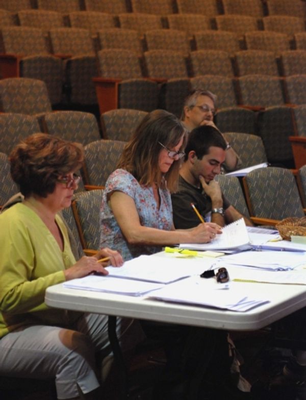  	Director Sharon Ott, playwright Amy Freed, Freed's student and dramaturg John Glore Photo