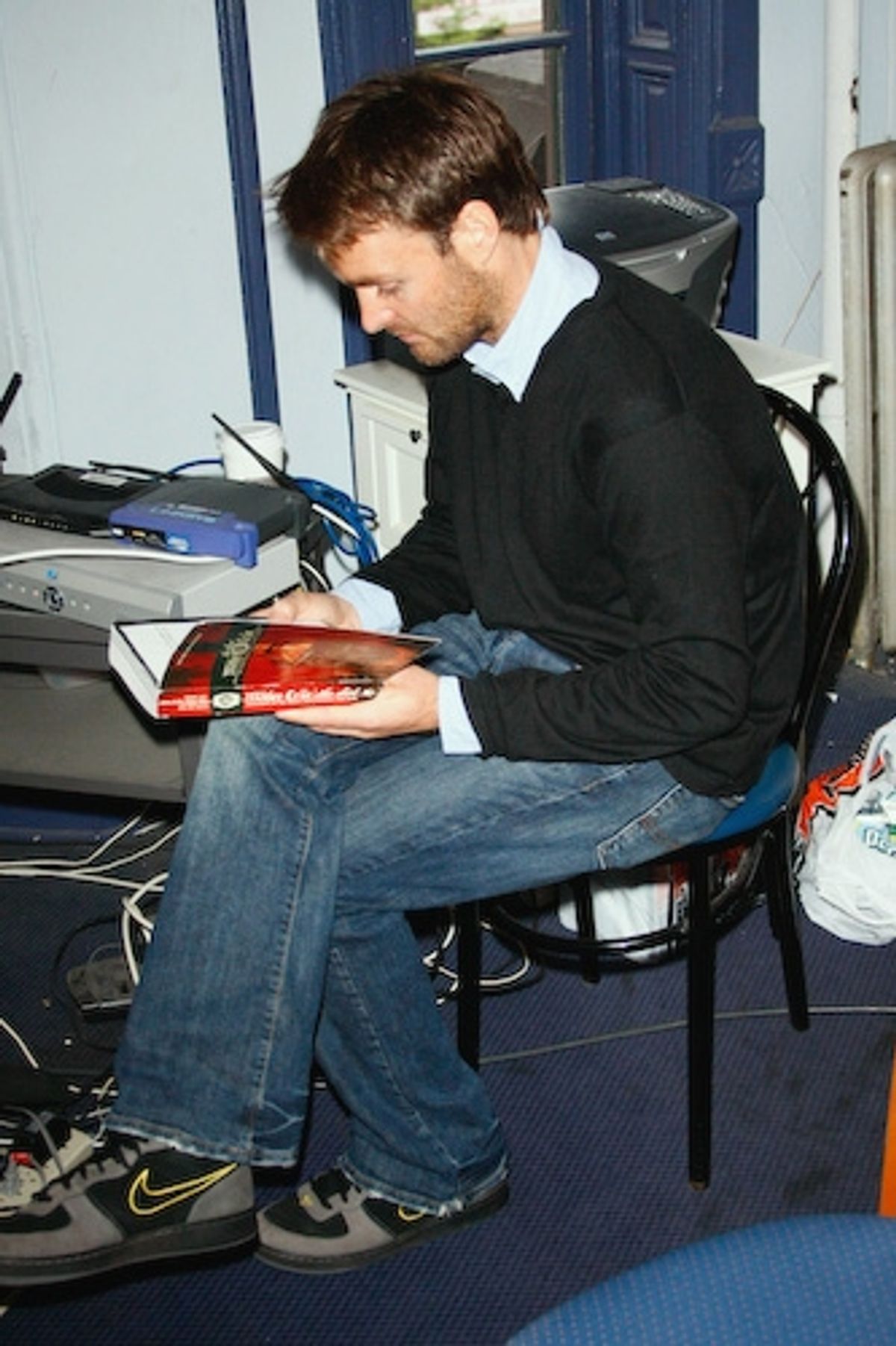 Will Forte prepares his reading at 'Celeb Autobiography'  Welcomes Forte and Shepherd
