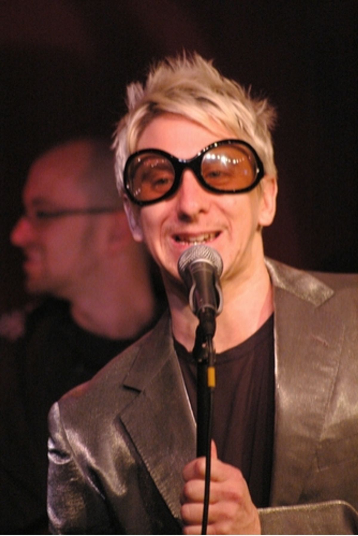 Luther Creek singing 'Rock and Roll Fag' at Jeremy Schonfeld 37 Notebooks at Birdland