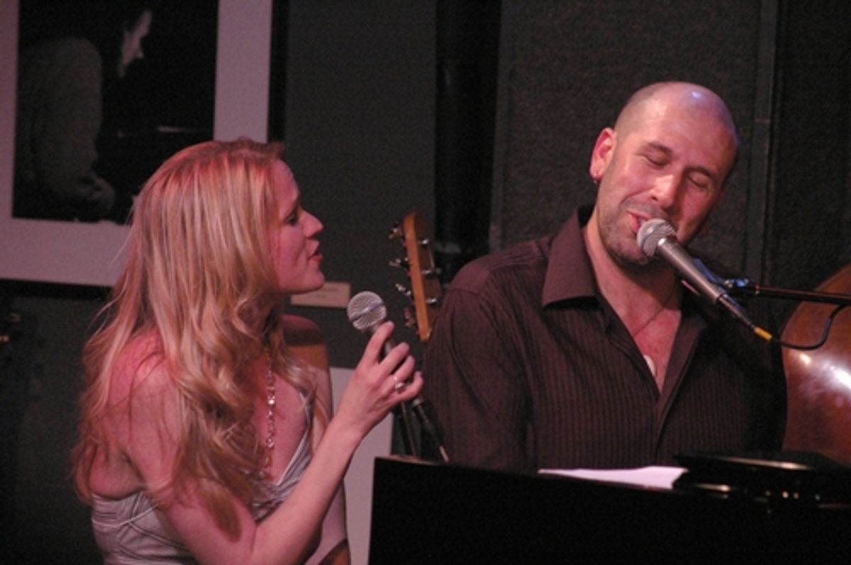 Lauren Kennedy and Jeremy Schonfeld at Jeremy Schonfeld 37 Notebooks at Birdland