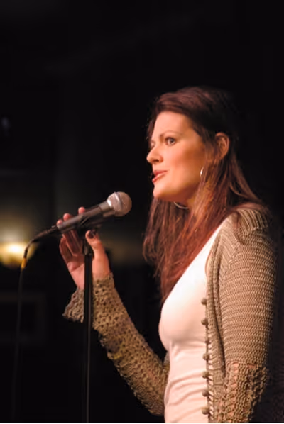 Kate Shindle singing "A Simple Plan"
 Photo