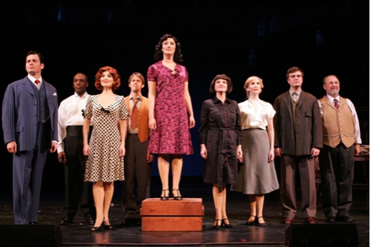 Perry Ojeda, Wilkie Ferguson, Katie O'Toole, Matthew Rocheleau, Eden Espinosa, Megan Lawrence, Katherine Von Till, Manoel Felciano, and Gibby Brand at 