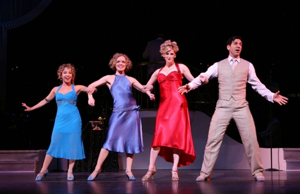 Jennifer Cody, Nancy Anderson, Angel Reda, and Michael Berresse, at 'No, No, Nanette'
