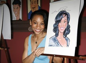 Anika Noni Rose with her caricature Photo