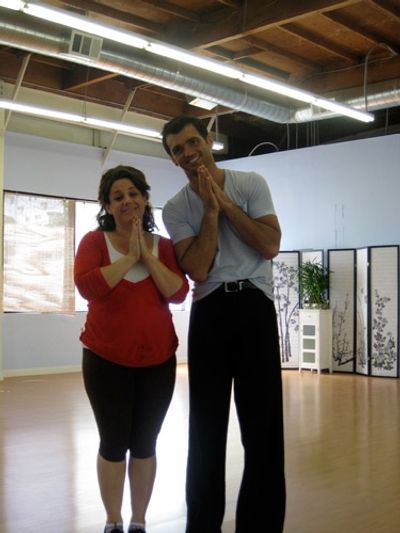 Marissa Jaret Winokur and Tony Dovolani Beg - literally! Photo