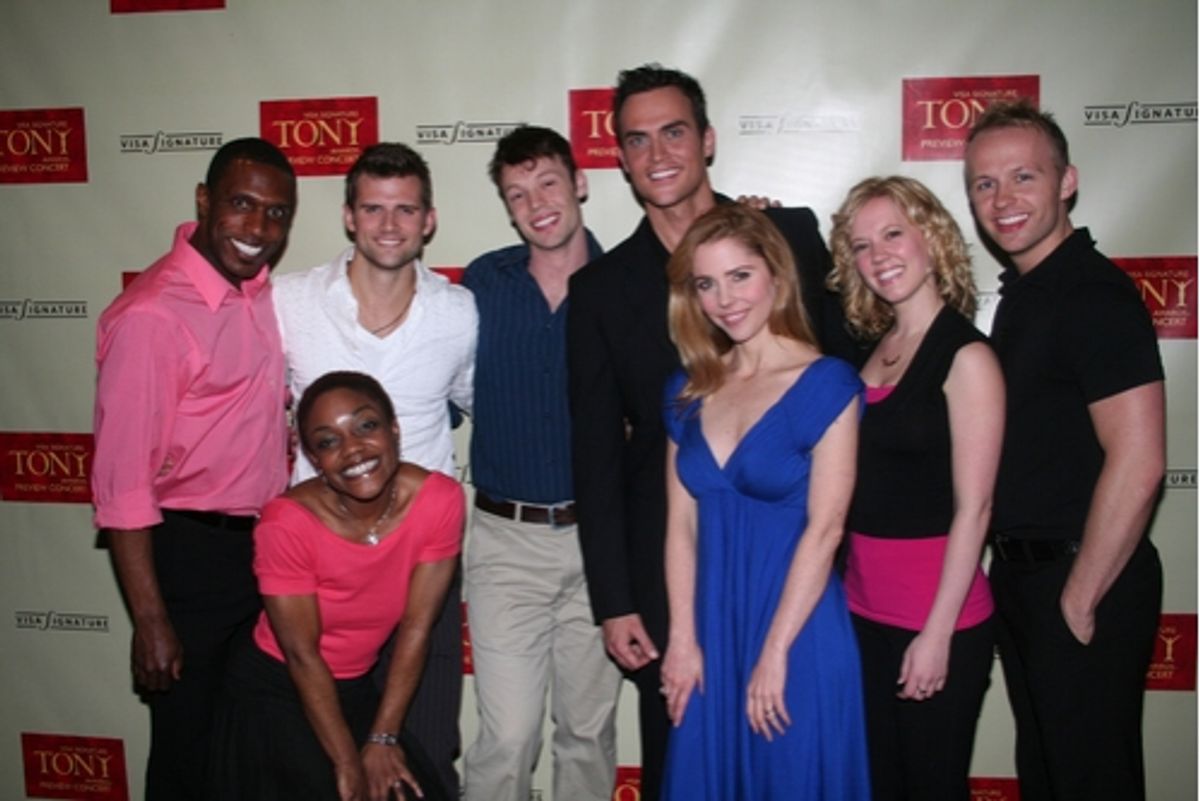 Cast of Xanadu; Andre Ward, Kyle Dean Massey, Kenita Miller, Ryan Watkinson, Cheyenne Jackson, at 