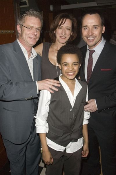 Stephen Daldry (Director), Haydn Gywnne and David Furnish with Billy Elliot Layton Wi Photo