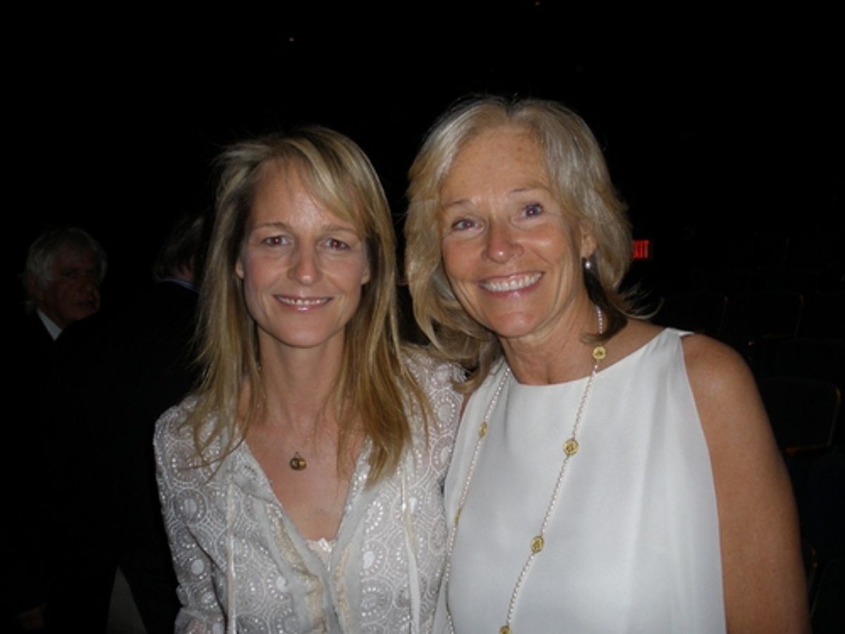 Old pals Helen Hunt and Brenda Siemer Scheider at 