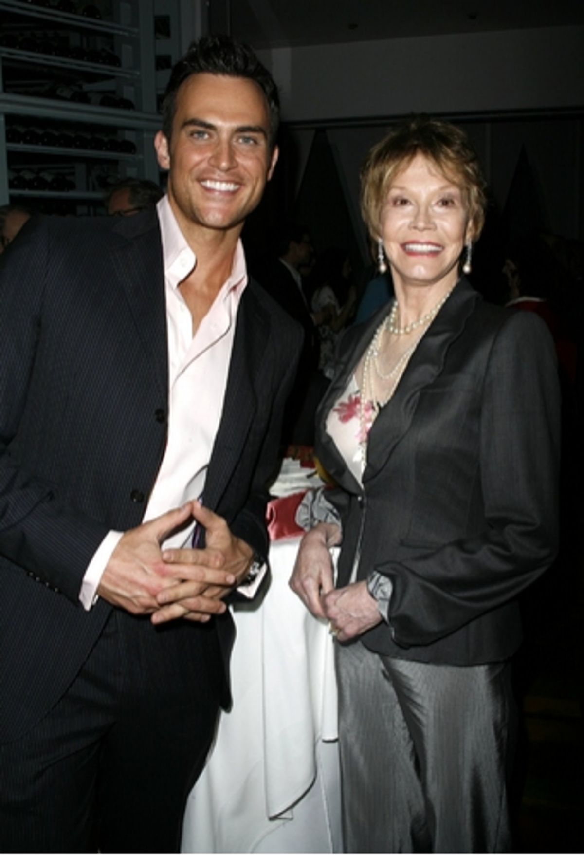 Cheyenne Jackson and Mary Tyler Moore at 