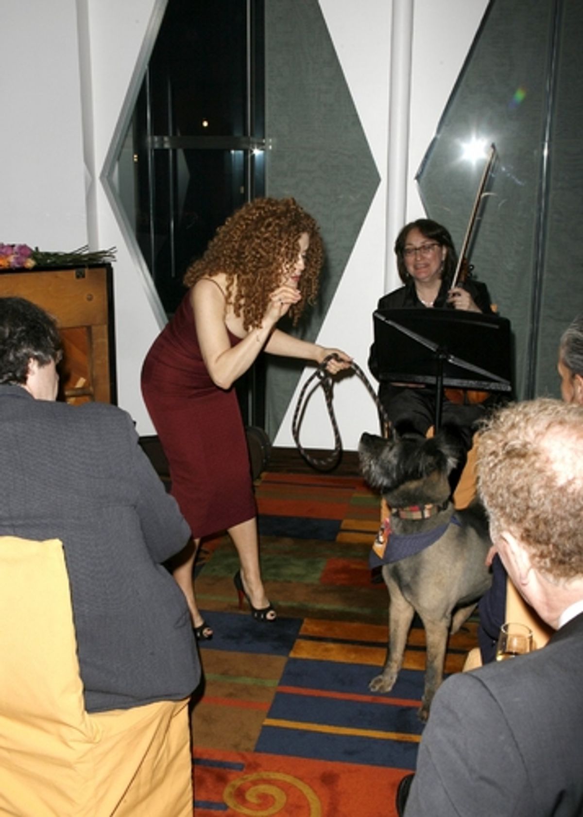 Bernadette Peters and Kramer at  Book Party For 'Broadway Barks'