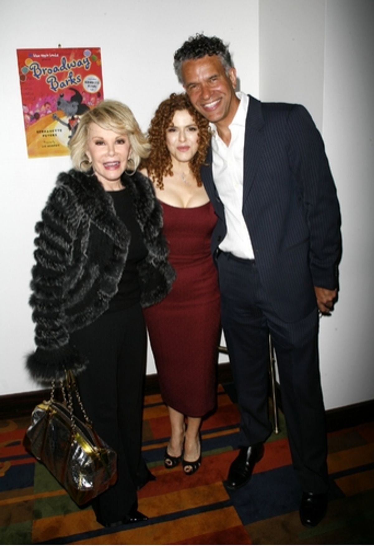 Joan Rivers, Bernadette Peters and Brian Stokes Mitchell at 