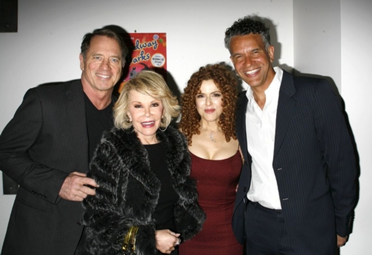 Tom Wopat, Joan Rivers, Bernadette Peters and Brian Stokes Mitchell at 