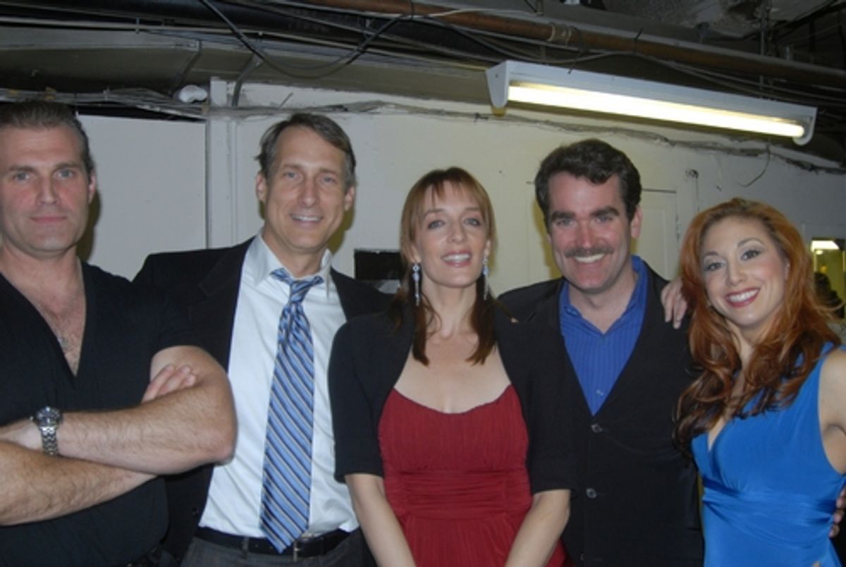 Marc Kudisch, Gregg Edelman, Julia Murney, Brian d'Arcy James and Lorin Latarro at 