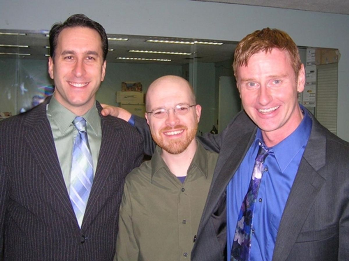 Songwriter Danny Whitman, music director Chris Tilley and songwriter Robert Bartley at 