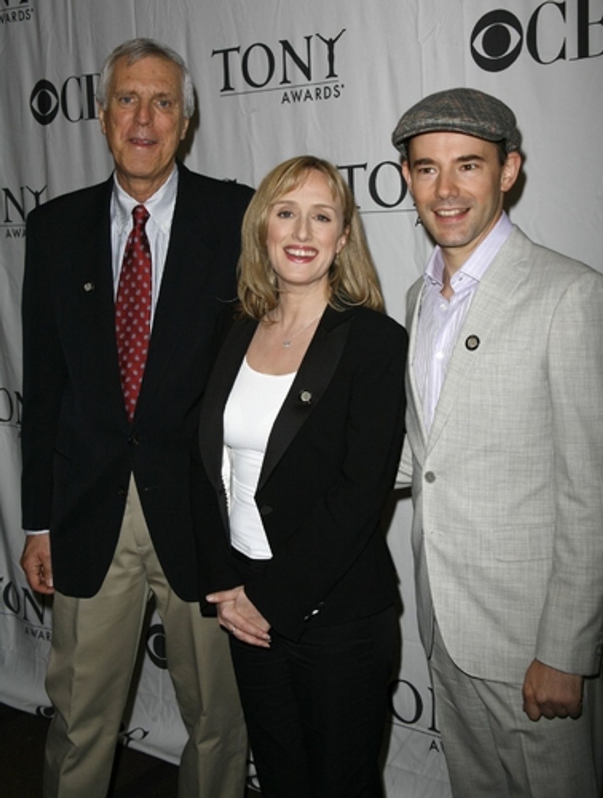 Ken Billington, Jenna Russell, and Daniel Evans at 