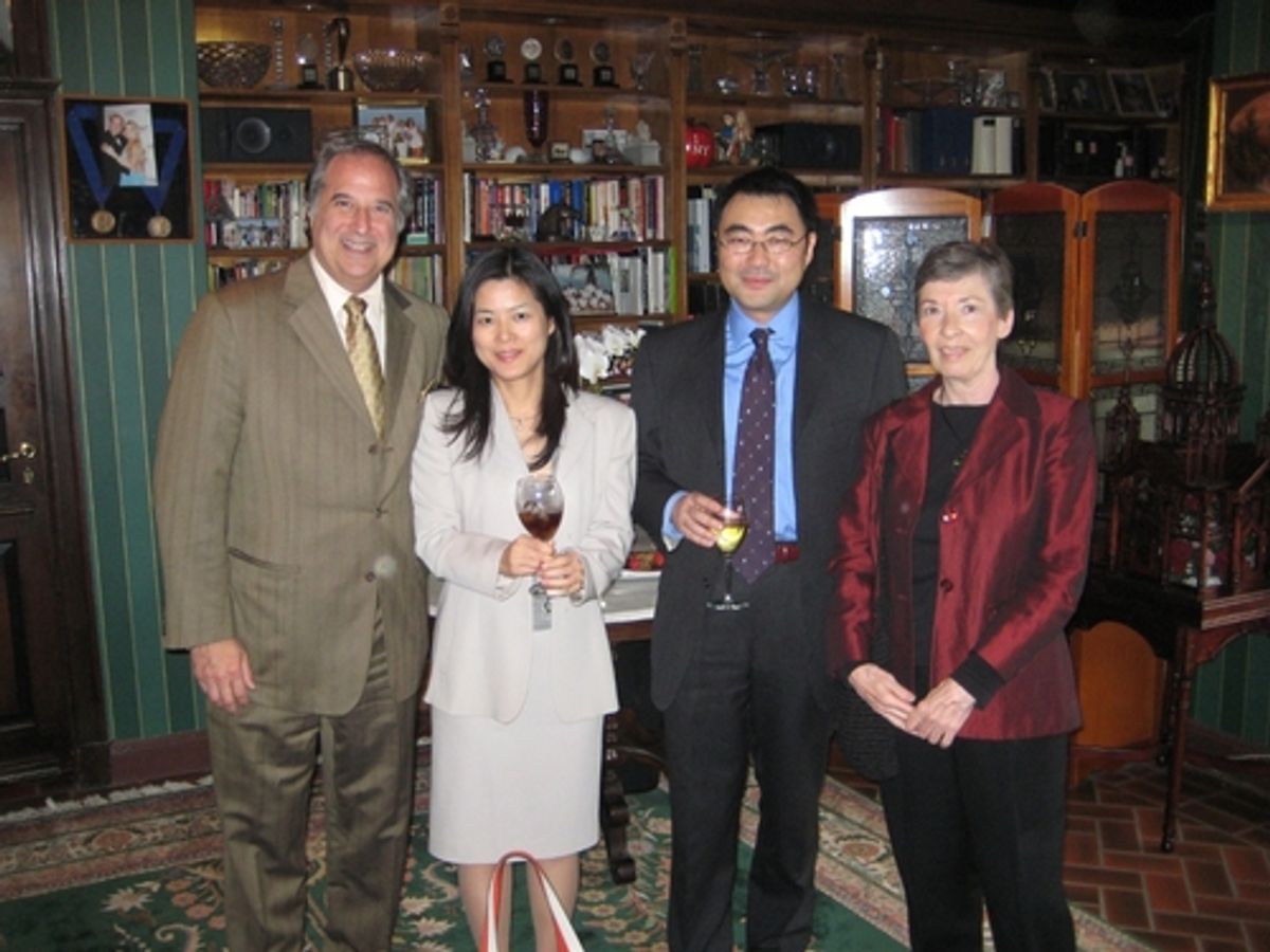 Stewart F. Lane, Fumeko Eda (Live Arts Pacific), Masaki Fugiwara (Toho Productions) and Betsy Krouner (Theatre Museum Staffer) at 