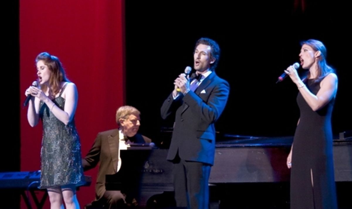 Christiane Noll, Marvin Hamlisch, Aaron Lazar and Rachel York at 