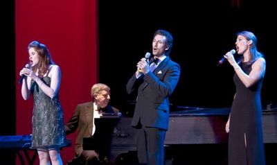 Christiane Noll, Marvin Hamlisch, Aaron Lazar and Rachel York Photo