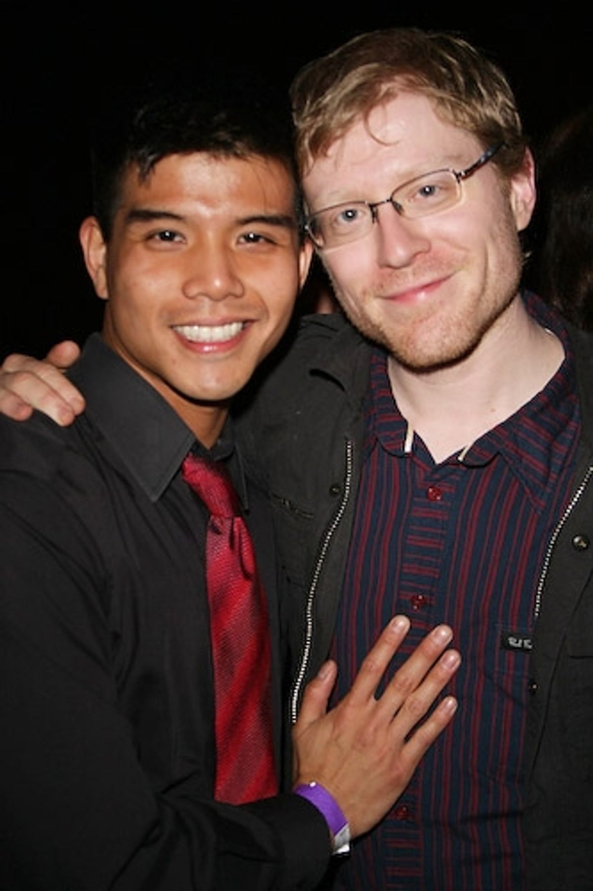 Telly Leung and Anthony Rapp at 