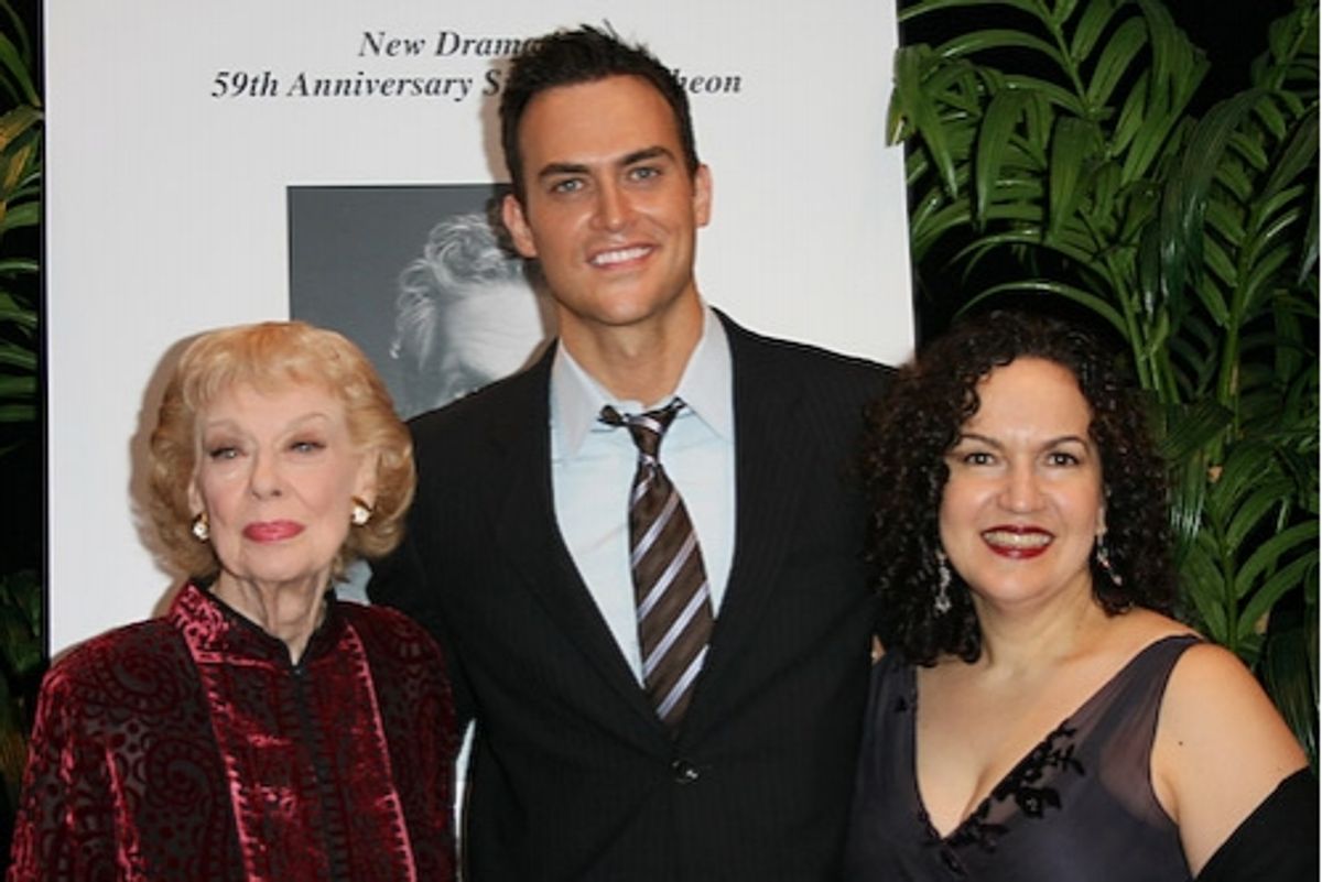 Joyce Randolph, Cheyenne Jackson, and Olga Merediz at 