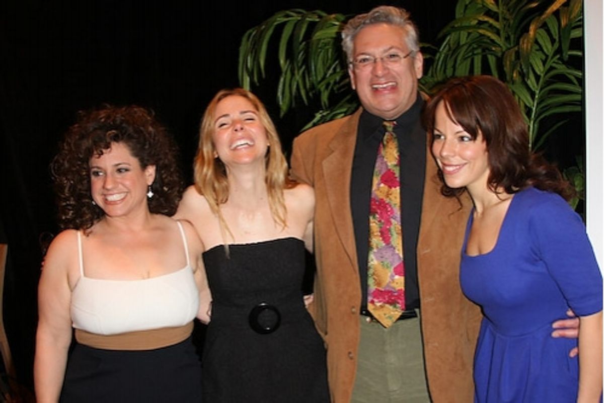 Marissa Jaret Winokur, Kerry Butler, Harvey Fierstein, and Leslie Kritzer at 