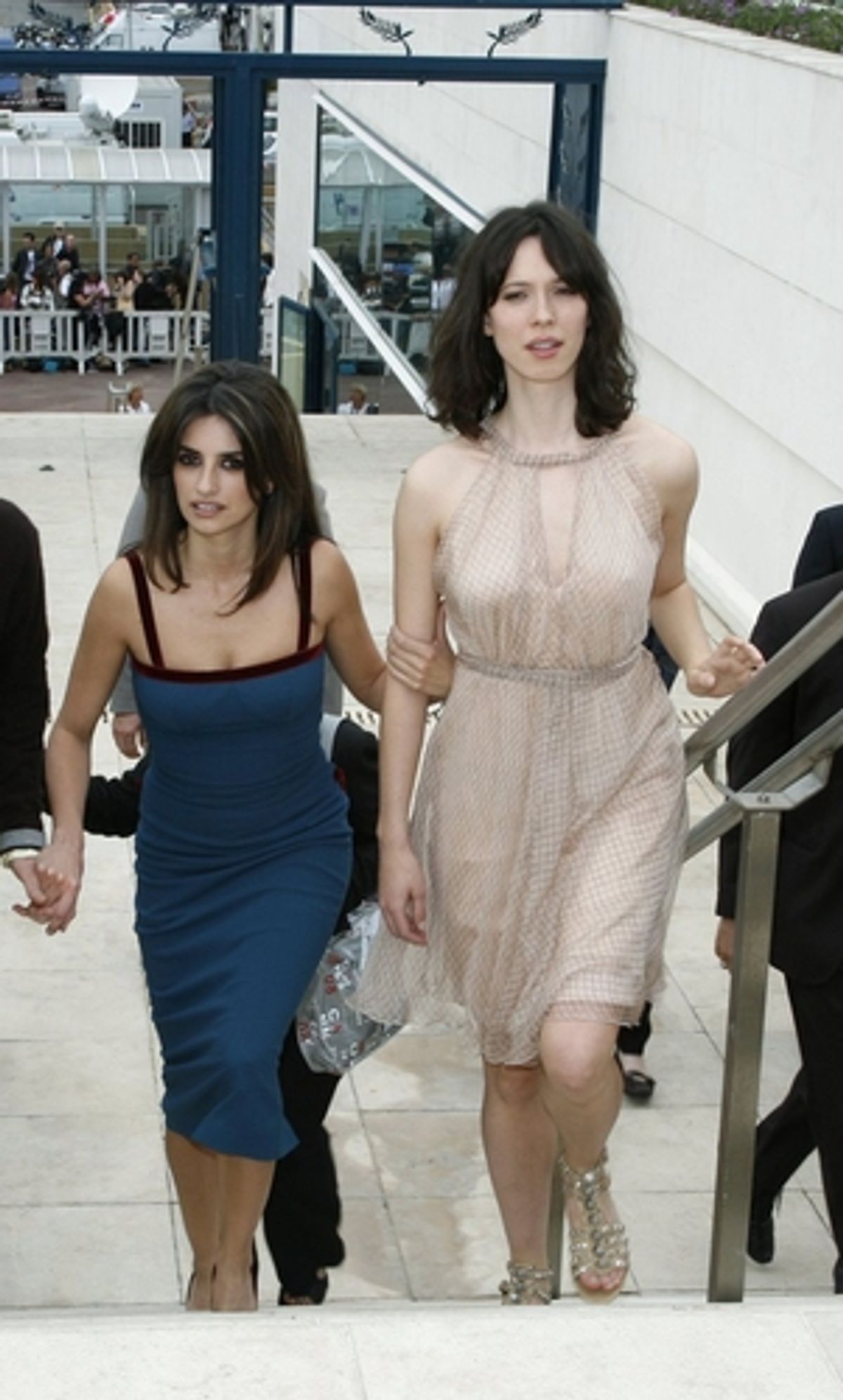 Penelope Cruz and Rebecca Hall at 'Vicky Christina Barcelona' Press Conf.
