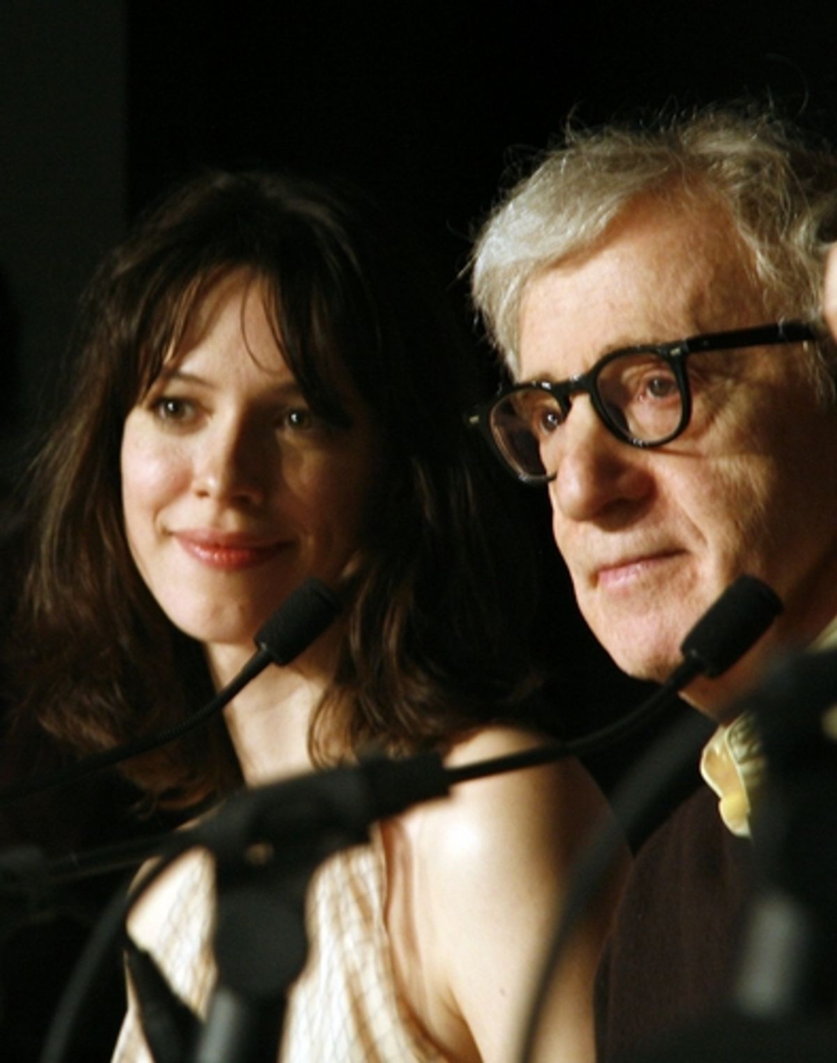 Rebecca Hall and Woody Allen at 'Vicky Christina Barcelona' Press Conf.