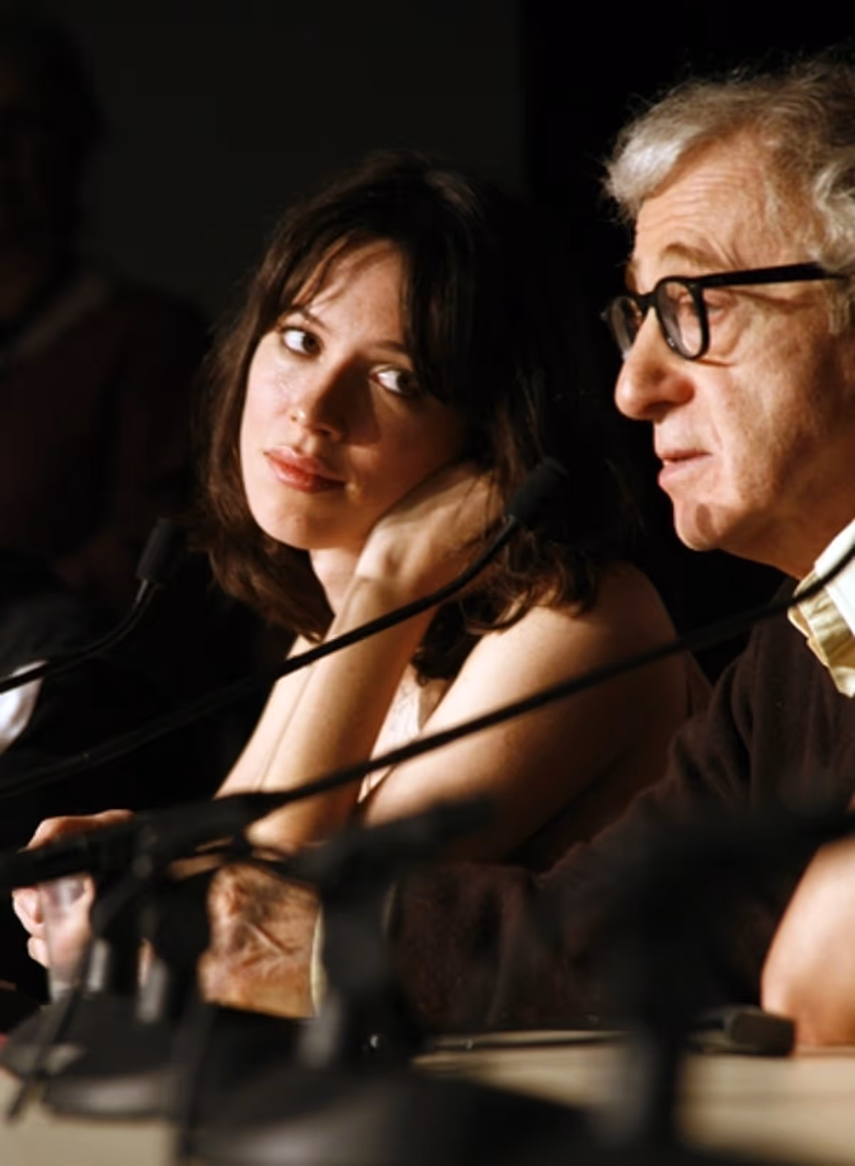 Rebecca Hall and Woody Allen at 'Vicky Christina Barcelona' Press Conf.