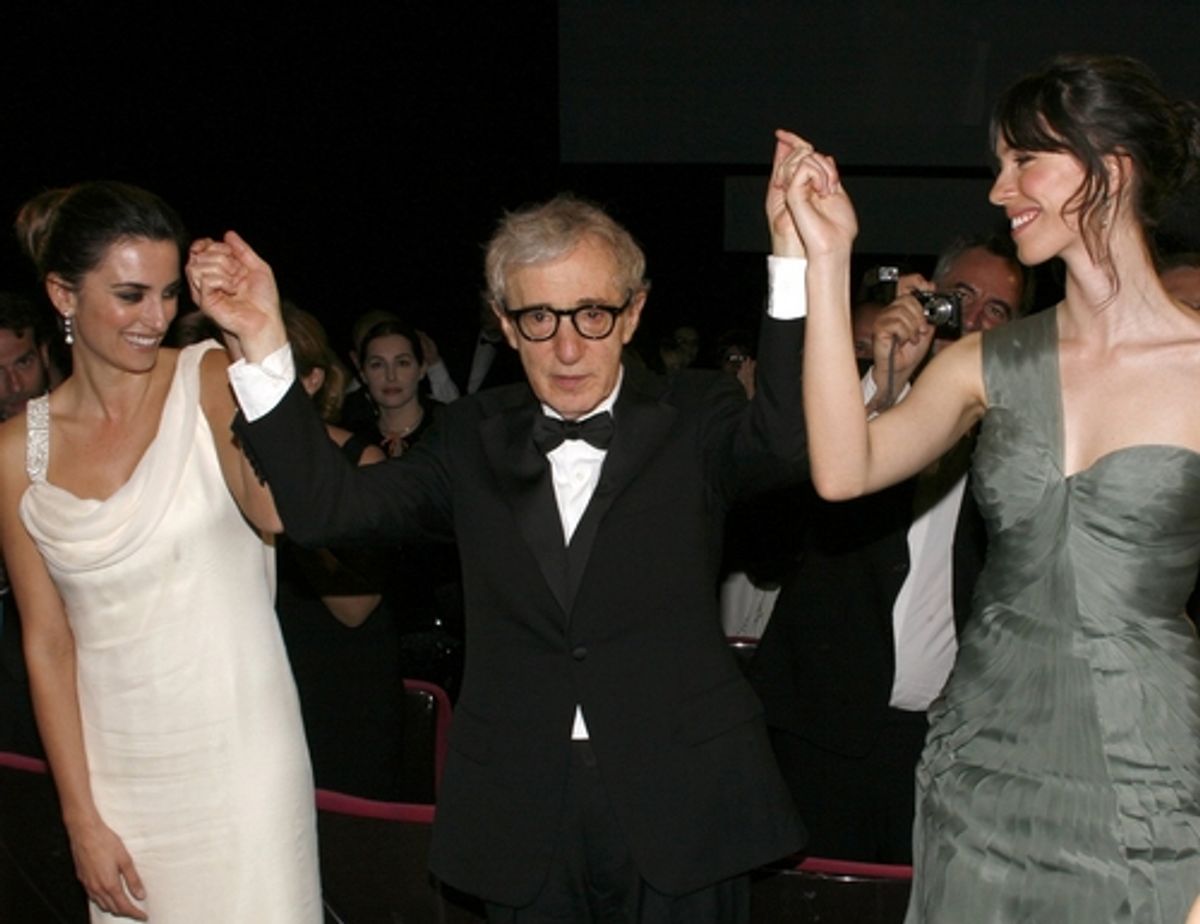 Penelope Cruz, Woody Allen, and Rebecca Hall at 