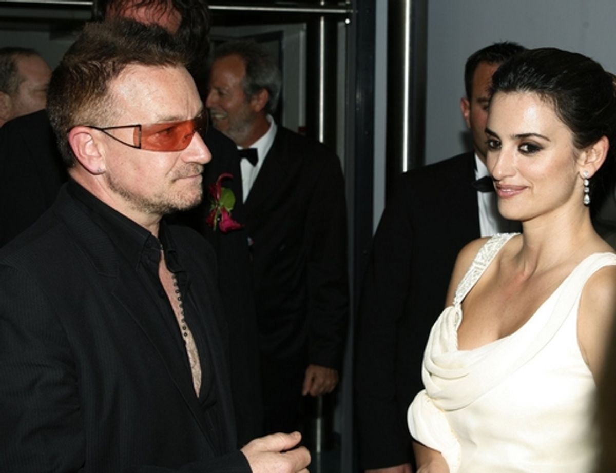 Bono and Penelope Cruz at 'Vicky Christina Barcelona' Screening Party