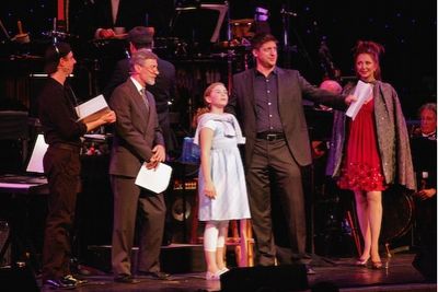 Christian Borle, David Garrison, Lila Coogan, Christopher Sieber, and Donna Murphy
 Photo