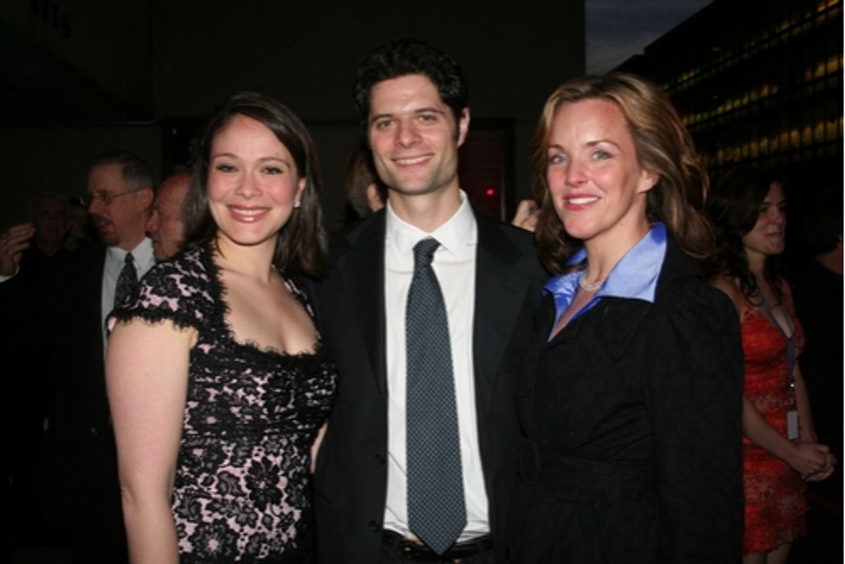 Tom Kitt with his wife and Alice Ripley at 