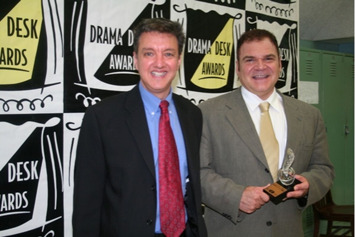 2008 Drama Desk Award Winner for Outstanding Revue: Forbidden Broadway: Rude Awakening; John Freedson and Gerard Alessandrini at 