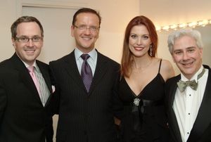 Christopher Flynn and Daniel Newton, Gala co-chairs, with Rachel York and Rick Lombar Photo