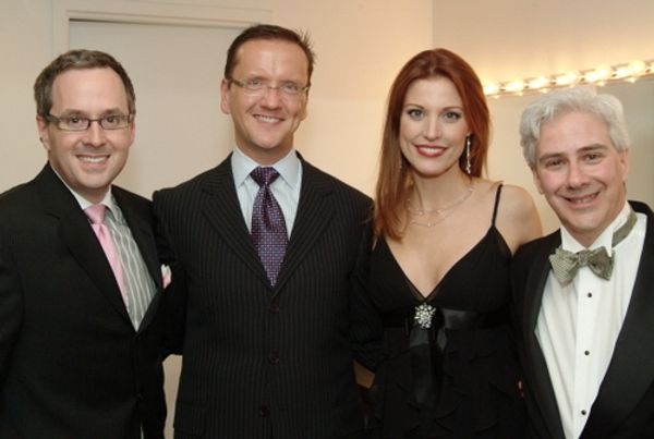 Christopher Flynn and Daniel Newton, Gala co-chairs, with Rachel York and Rick Lombar Photo