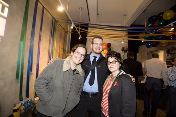 Megan Cossey, PR Agent Stephen Shulman and Winney McCroy,Gay City news Photo