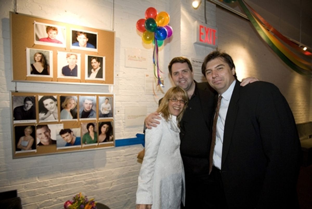 Director Margarett Perry, Marketing Dir. Hugh Hysell and Graphic Designer Scott Fowler at 