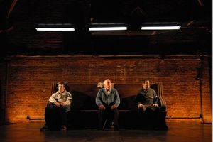 John Gallagher, Jr., Jim Norton, and Brian d'Arcy James Photo