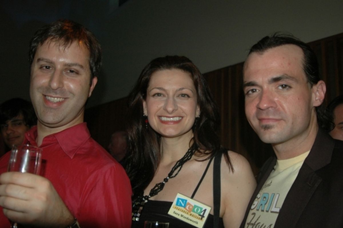 Russell M. Kaplan, Sara Wordsworth and James Allen-Ford at 