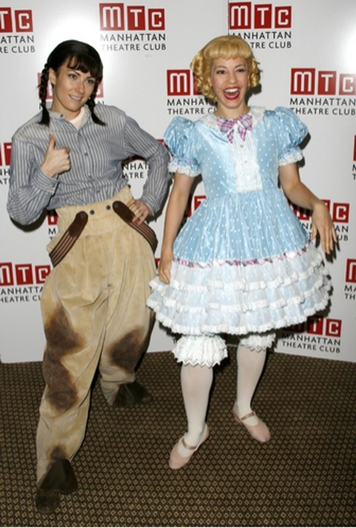 Laura Benanti and Leigh Ann Larkin at MTC Spring Gala Backstage