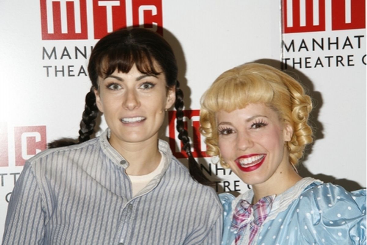 Laura Benanti and Leigh Ann Larkin at MTC Spring Gala Backstage